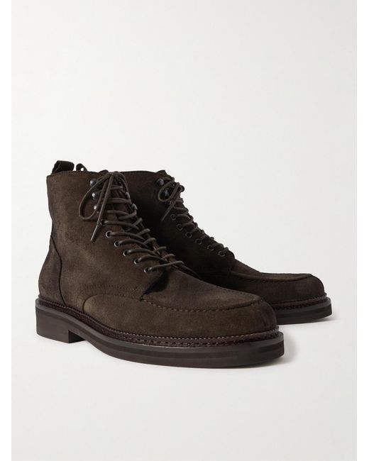 Mr P. Black Jacques Suede Boots for men