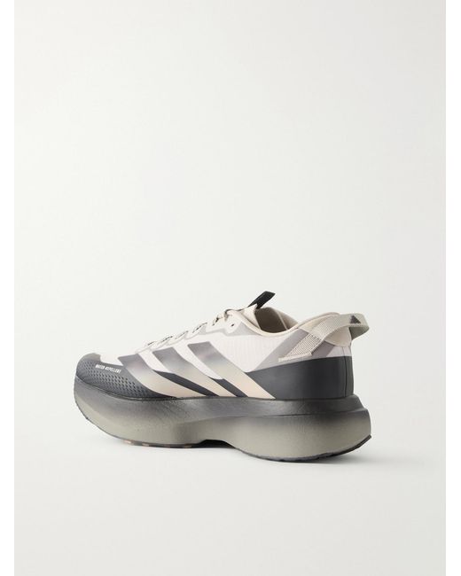 Adidas Originals Gray Atr Adizero Evo Sl Striped Mesh Running Sneakers for men