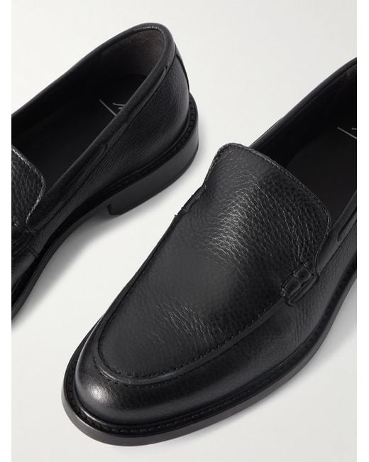 Mr P. Black Scott Full-grain Deerskin Loafers for men