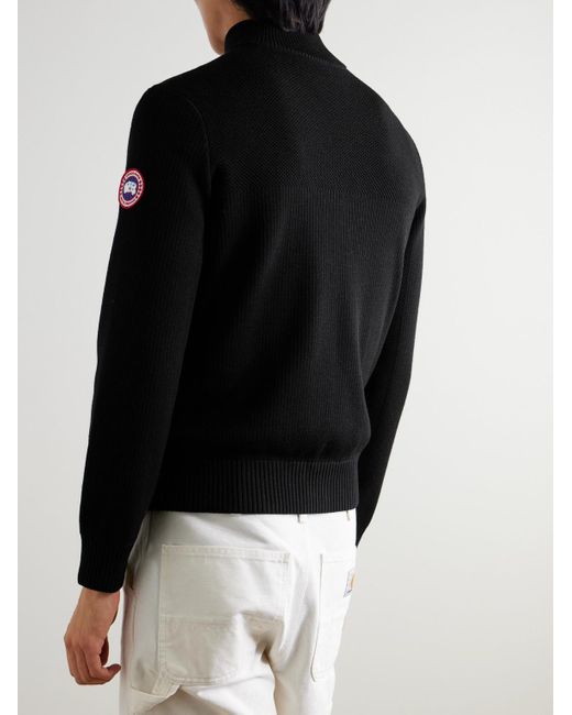 Canada Goose Black Hybridge Wool And Shell-down Jacket for men