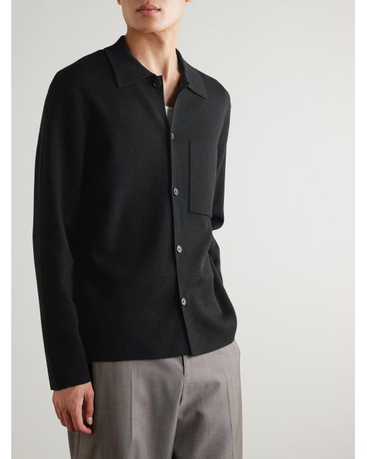 NN07 Black Jonas 6530 Knitted Overshirt for men