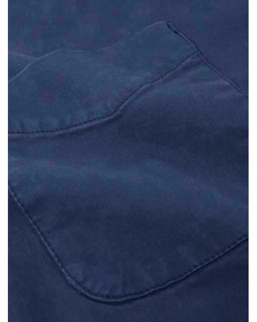 Frankie Shop Blue Sinclair Button-down Collar Cotton-blend Twill Shirt for men