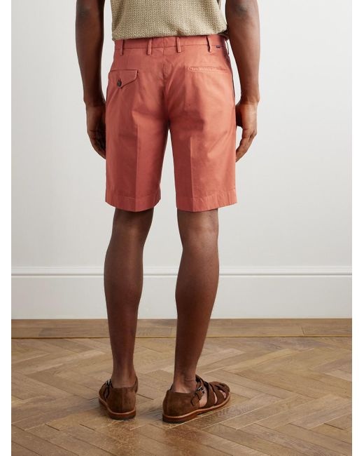 Incotex Orange Venezia 1951 Slim-Fit Straight-Leg Cotton-Blend Bermuda Shorts for men