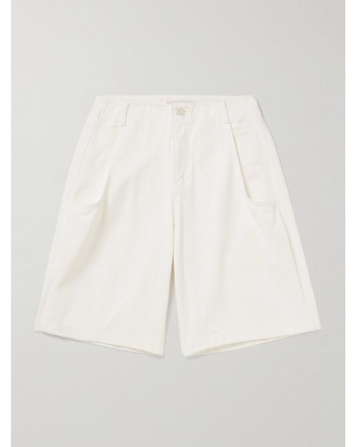 Amomento White Straight-leg Denim Shorts for men