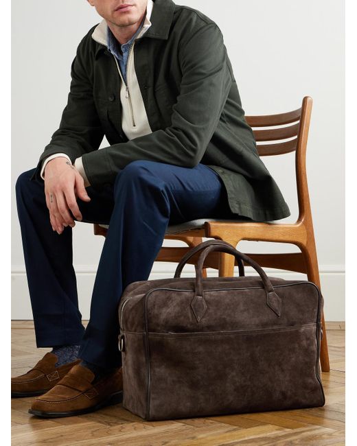 Metier Brown Closer Two Day Suede Holdall for men
