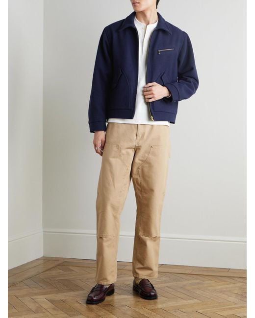 Nudie Jeans Blake Bomberjacke aus einer Wollmischung in Blue für Herren