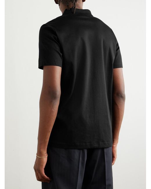 NN07 Black Paul 3525 Organic Cotton Polo Shirt for men
