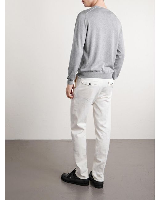 Slowear Gray Cotton And Silk-blend Sweater for men