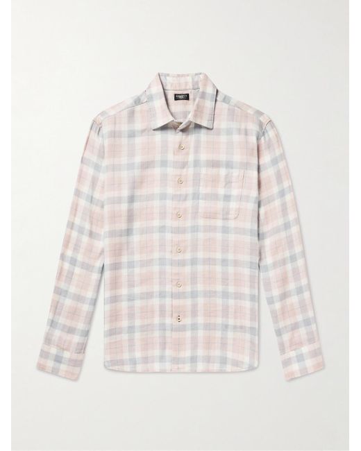 Faherty Brand Natural The Weekend Checked Linen-blend Shirt for men