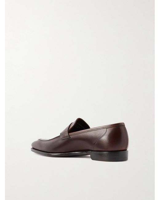 George Cleverley Brown George Leather Penny Loafers for men