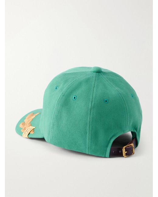Visvim Green Excelsior Ii Embroidered Cotton-Canvas Cap for men