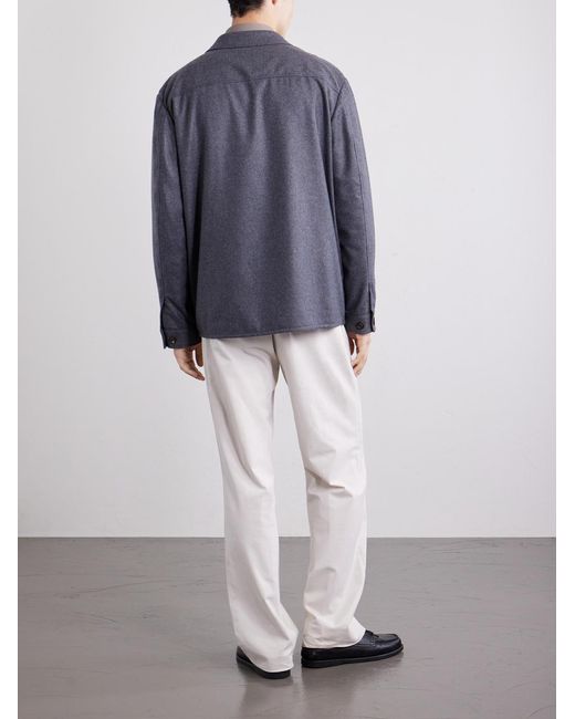 Eleventy Purple Cashmere Overshirt for men