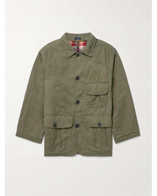 Drake's Green Cotton-Twill Chore Jacket for men