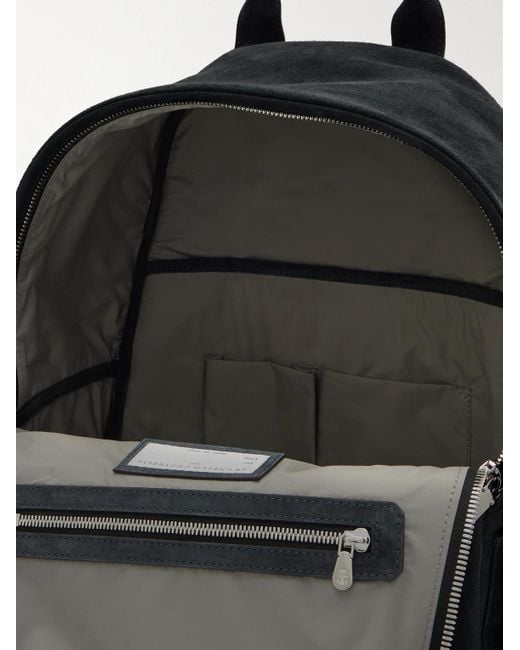 Brunello Cucinelli Black Suede Backpack for men