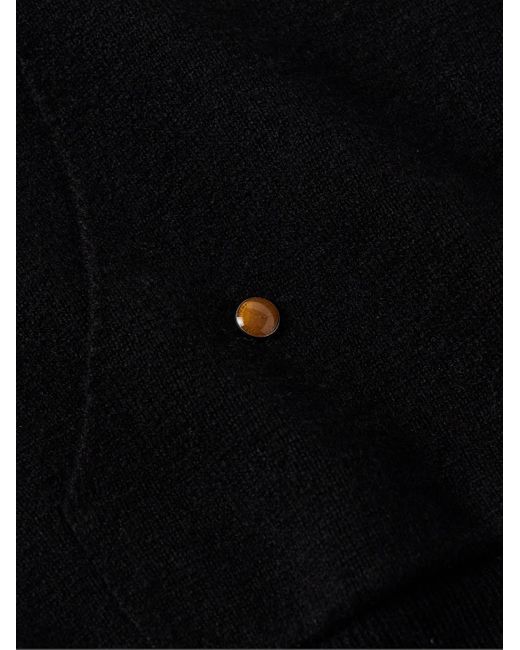 God's True Cashmere Black Cashmere Hoodie for men