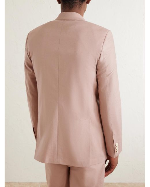 Favourbrook Pink Cooper Linen-blend Suit Jacket for men