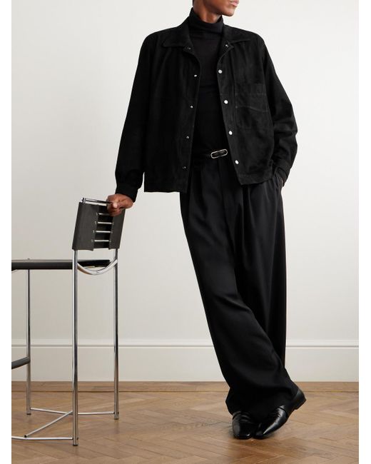 STÒFFA Black Suede Blouson Jacket for men