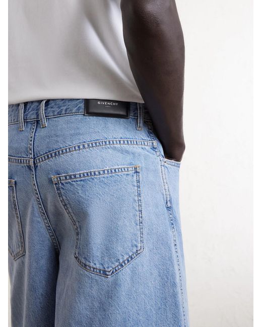 Givenchy Blue Straight-Leg Denim Shorts for men