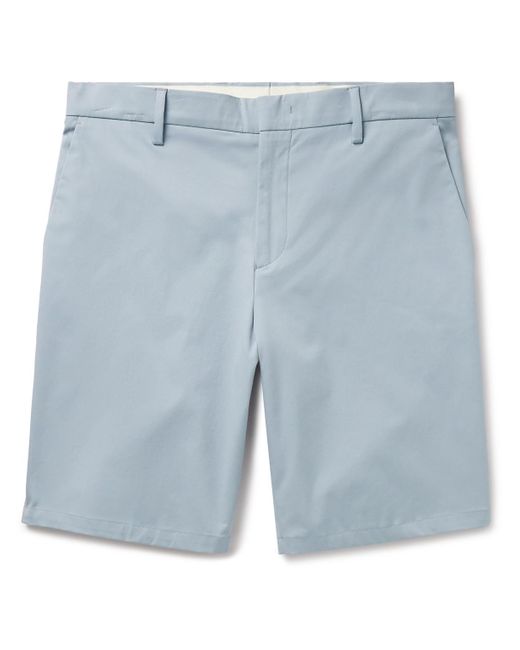 Paul Smith Blue Straight-leg Organic Cotton-blend Twill Shorts for men