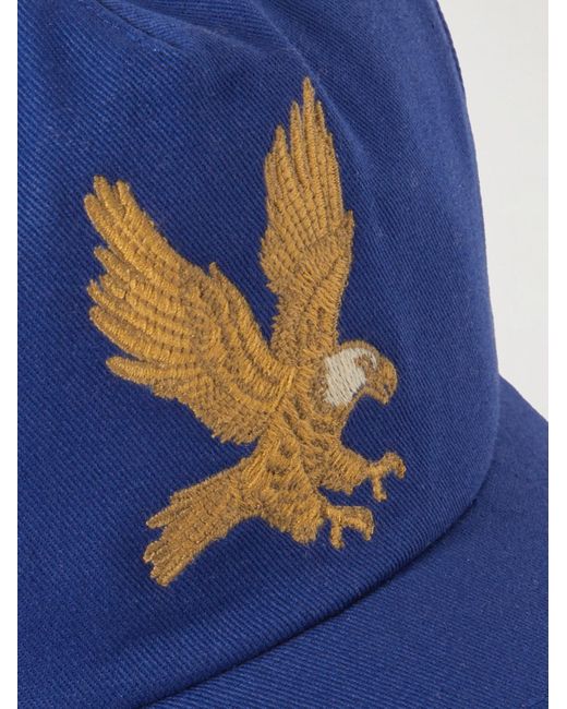 CHERRY LA Blue Golden Eagle Logo-embroidered Cotton-twill Baseball Cap for men