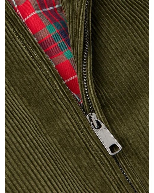 Baracuta G9 AF Harrington-Jacke aus Baumwollcord in Green für Herren