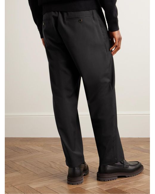 Barena Black Ameo Slim-fit Virgin Wool Trousers for men