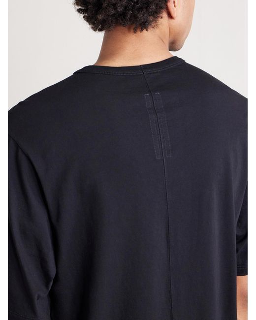 Rick Owens Blue Cotton-jersey T-shirt for men