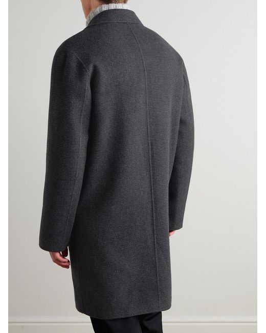 Mr P. Blue Checked Double-faced Wool And Cashmere-blend Coat for men