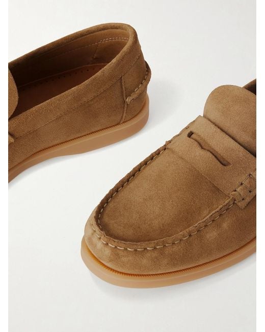 Mr P. Brown Leo Suede Penny Loafers for men