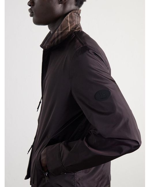 Burberry Gray Logo-Appliquéd Shell Jacket for men