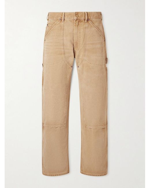 Polo Ralph Lauren Natural Straight-Leg Distressed Cotton-Canvas Carpenter Trousers for men