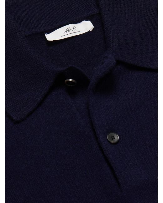 Mr P. Blue Cliff Cashmere Polo Shirt for men