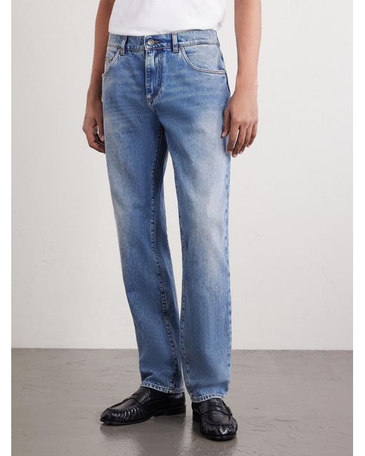 Dolce & Gabbana Blue Straight-leg Jeans for men