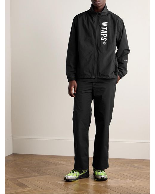 (w)taps Black Straight-Leg Twill Trousers for men