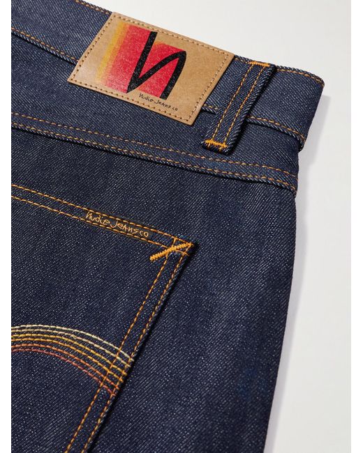 Nudie Jeans Blue Tuff Tony Organic Straight-Leg Jeans for men