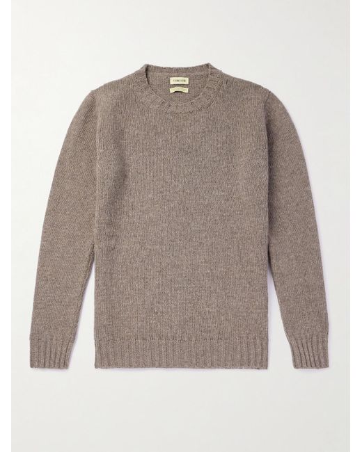 De Bonne Facture Gray Wool Sweater for men
