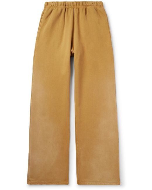 Les Tien Natural Puddle Straight-leg Garment-dyed Cotton-jersey Sweatpants for men