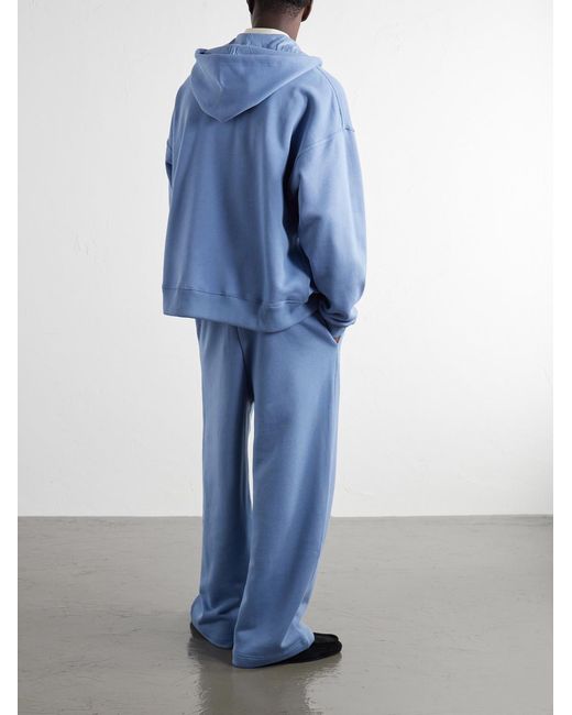 The Elder Statesman Blue Cotton-Jersey Zip-Up Hoodie for men