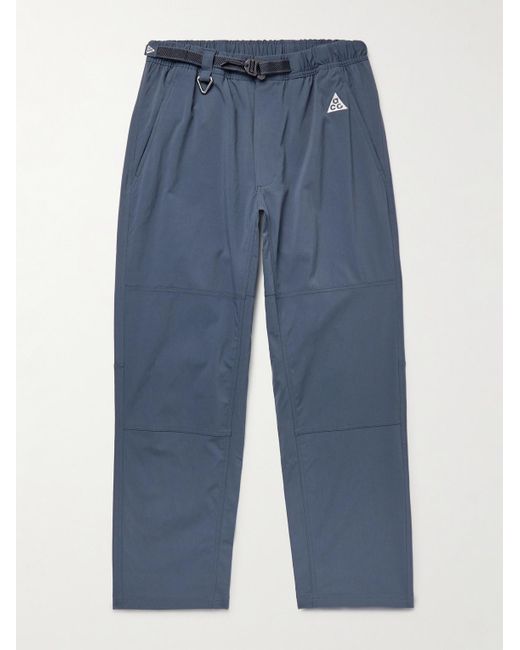 Pantaloni a gamba dritta in shell stretch con cintura e logo ricamato ACG di Nike in Blue da Uomo