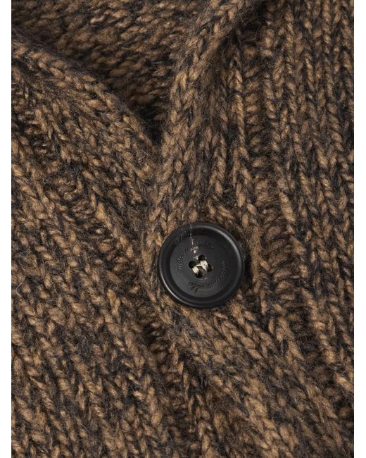 Massimo Alba Brown Orfeo Oversized Wool, Cashmere, Mohair And Silk-Blend Cardigan for men