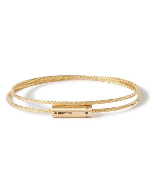 Le Gramme White 21g 18-karat Recycled Gold Bracelet for men