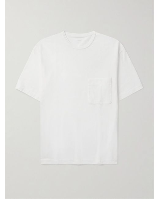 Lemaire White Garment-dyed Cotton-jersey T-shirt for men