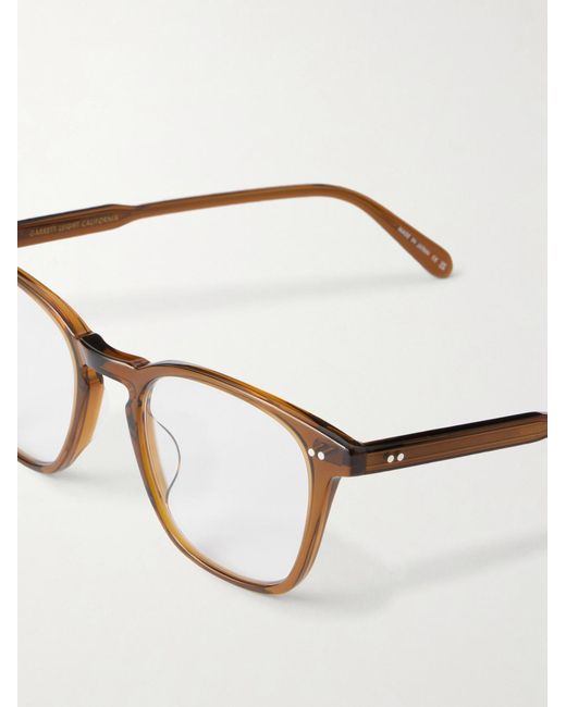 Garrett Leight Metallic Albright D-Frame Acetate Optical Glasses for men
