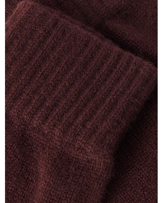 William Lockie Purple Cashmere Gloves for men