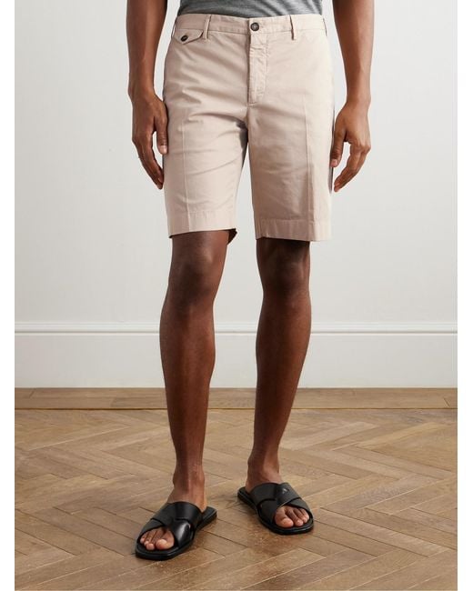 Slowear Natural Venezia 1951 Slim-Fit Straight-Leg Cotton-Blend Bermuda Shorts for men