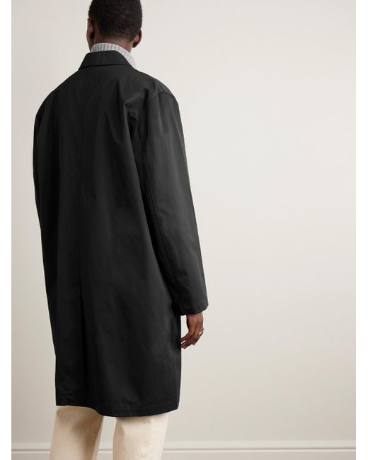 Rohe Mantel aus Baumwollgabardine in Black für Herren