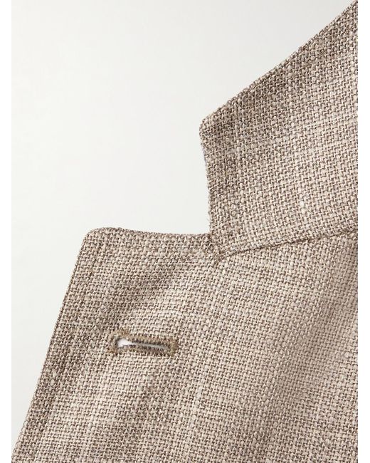 Canali Brown Kei Unstructured Wool And Silk-blend Blazer for men