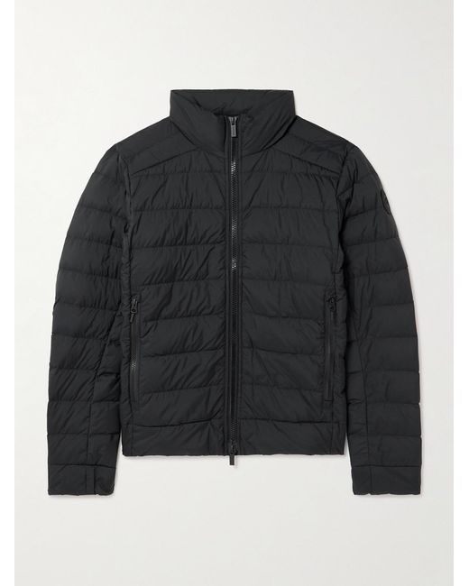 Canada Goose Black Crofton Logo-appliquéd Quilted Enduraluxe® Down Jacket for men