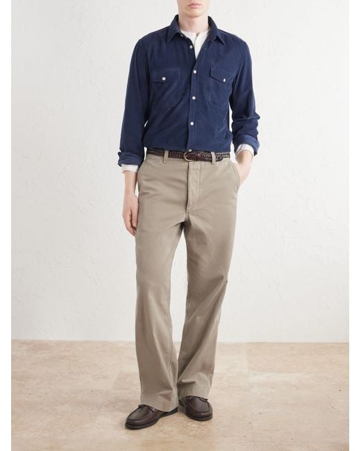 Boglioli Blue Cotton-corduroy Shirt for men