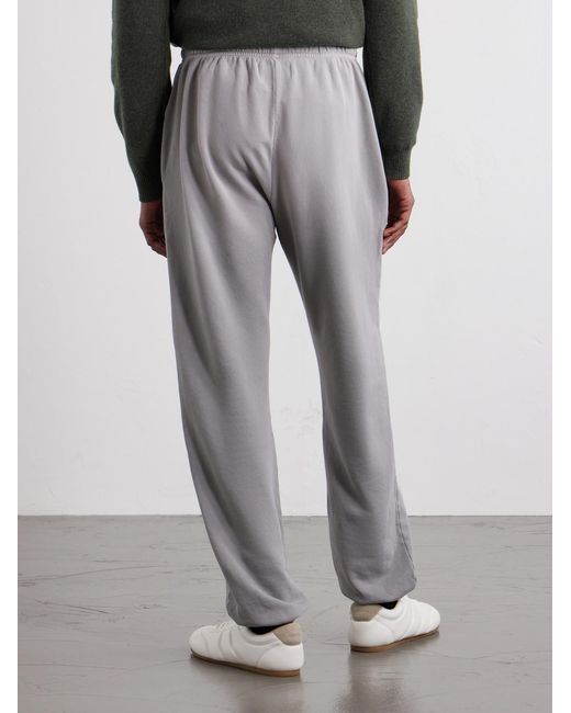 Les Tien Gray Heavyweight Structured-Fleece Cotton-Jersey Drawstring Sweatpants for men